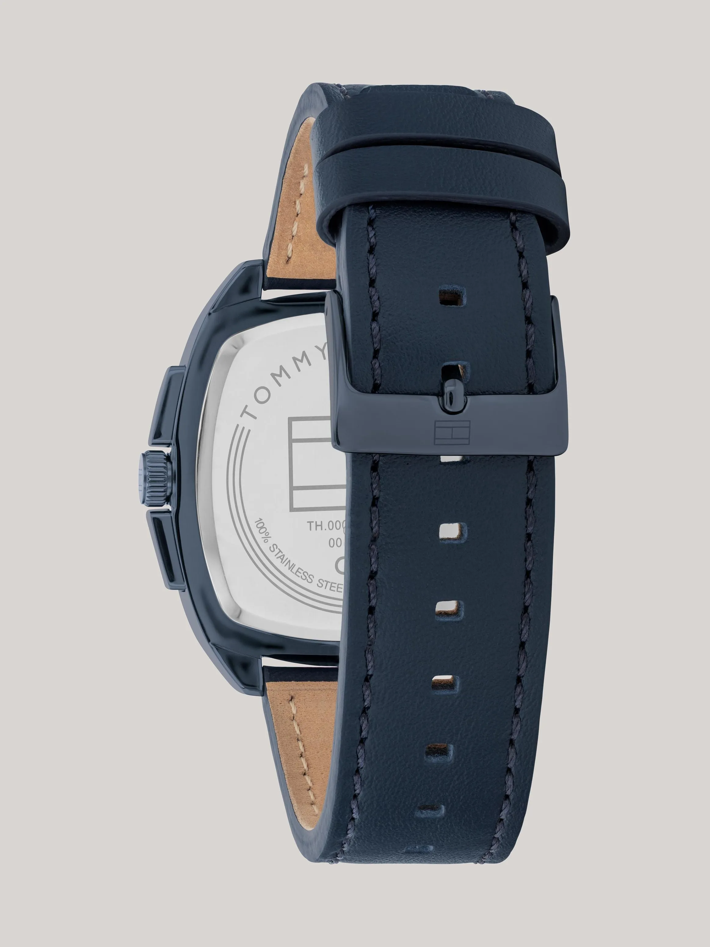 TOMMY HILFIGER APOLLO BLUE DIAL LEATHER STRAP WATCH 1710558