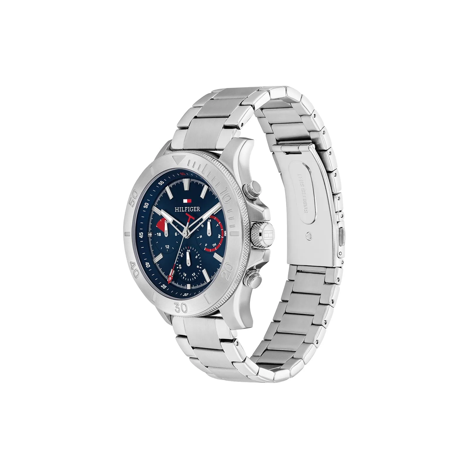 TOMMY HILFIGER BRYAN NAVY DIAL STEEL WATCH 1792113