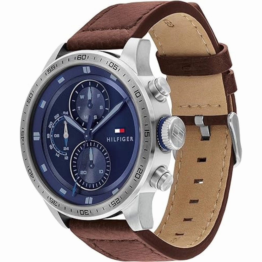 Tommy Hilfiger 1791807 Analogue Multifunction Quartz Watch for Men with Stainless Steel or Silicone Bracelet