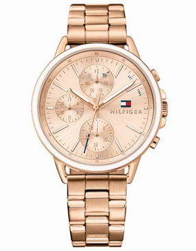 Tommy Hilfiger Carl Mens Watch - Rose Gold-Tone - Bracelet - Day/Date - 30m