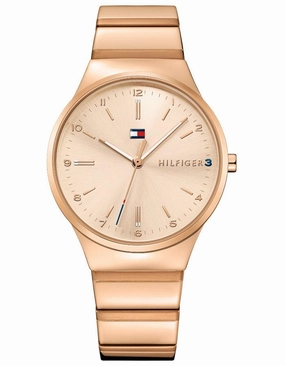 Tommy Hilfiger Kate Womens Watch - Rose Gold-Tone - Bracelet - 30m