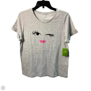 Top Short Sleeve Designer By Kate Spade In Grey, Size: M kate spade