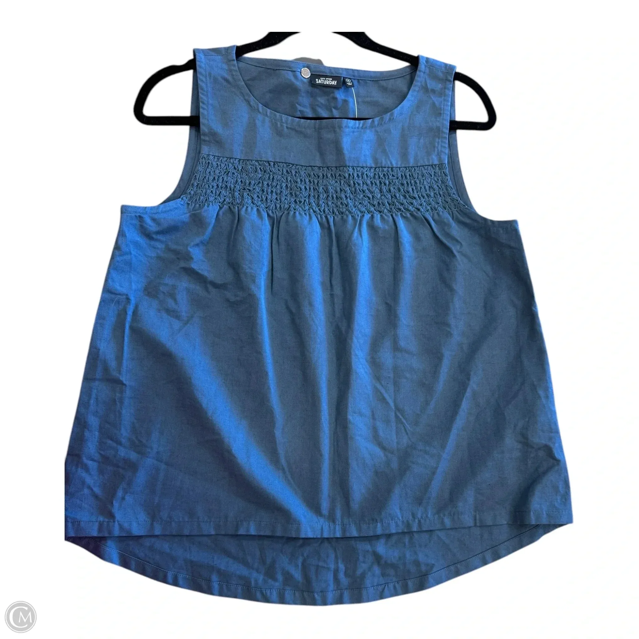 Top Sleeveless Designer By Kate Spade In Blue, Size: M kate spade
