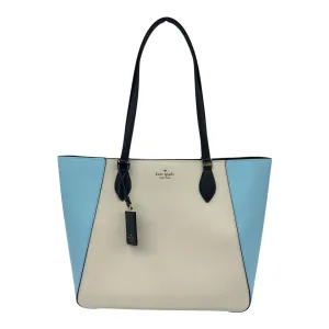 Tote Designer By Kate Spade In Blue & Tan, Size:Large kate spade