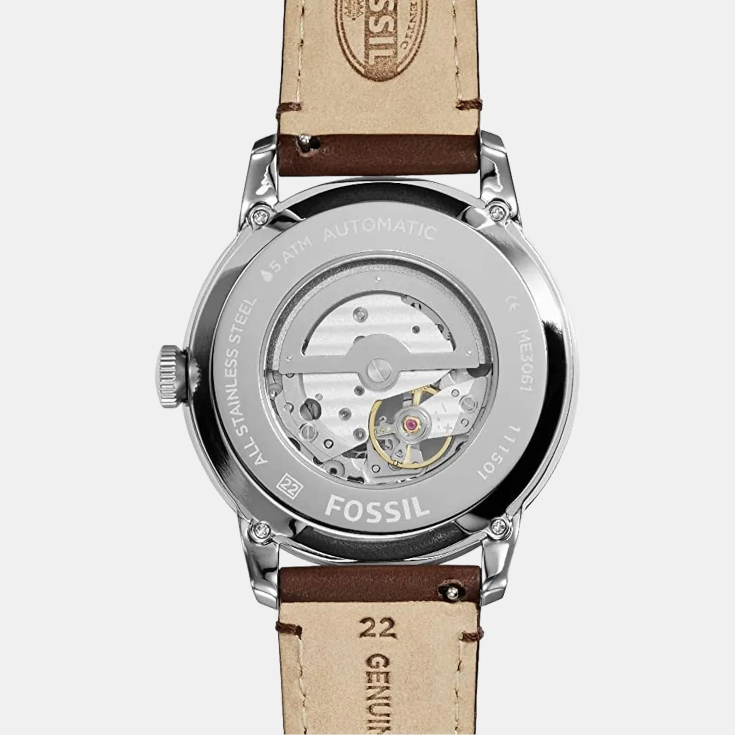 Townsman Men Automatic Black Dial Multi-Function Leather Watch ME3061