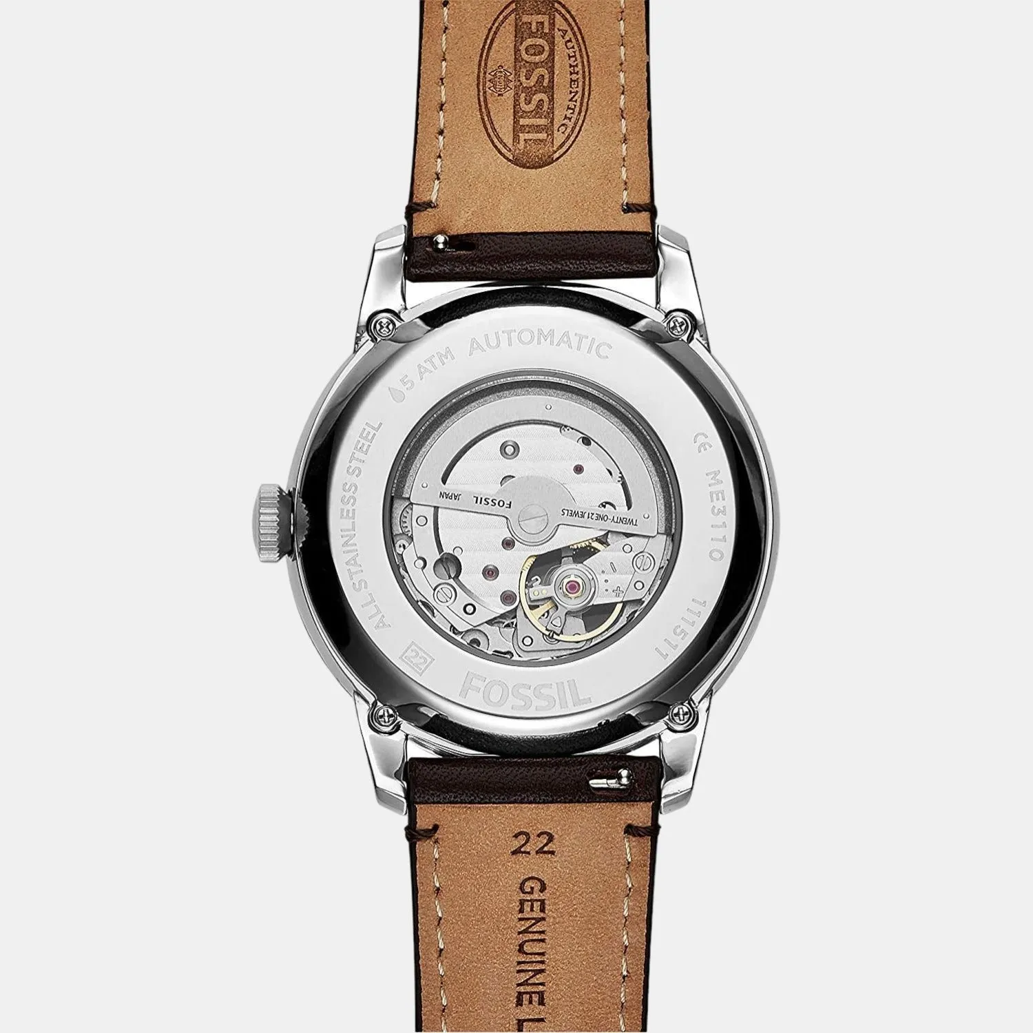 Townsman Men Automatic Blue Dial Multi-Function Leather Watch ME3110