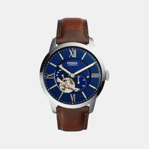 Townsman Men Automatic Blue Dial Multi-Function Leather Watch ME3110
