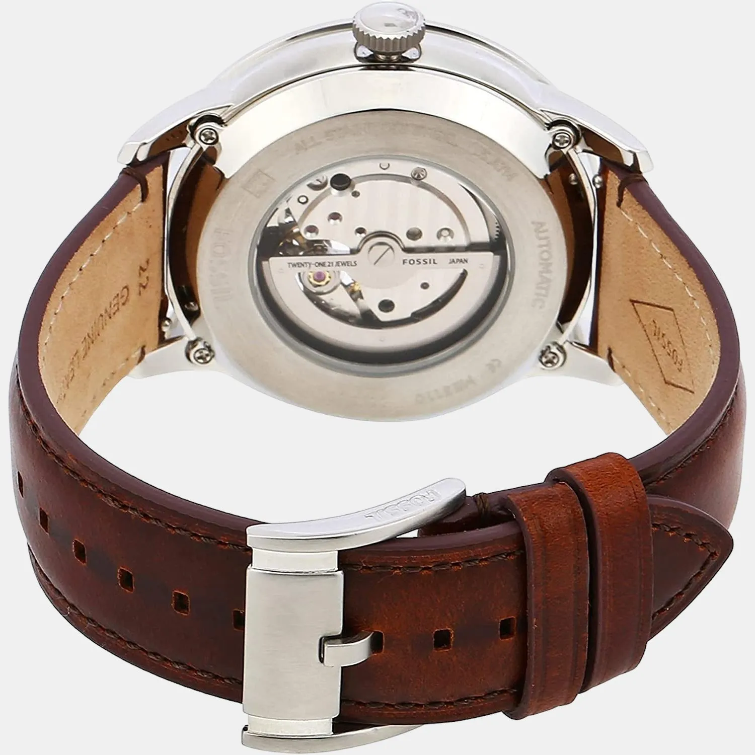 Townsman Men Automatic Blue Dial Multi-Function Leather Watch ME3110