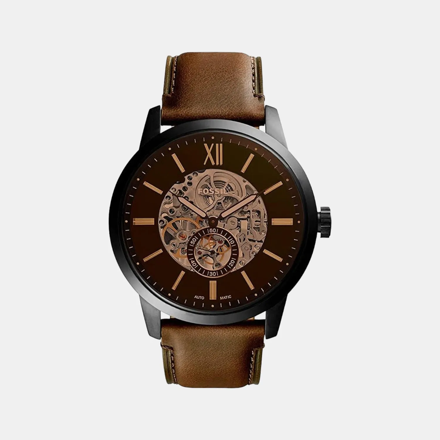 Townsman Men Automatic Brown Dial Analog Leather Watch ME3155