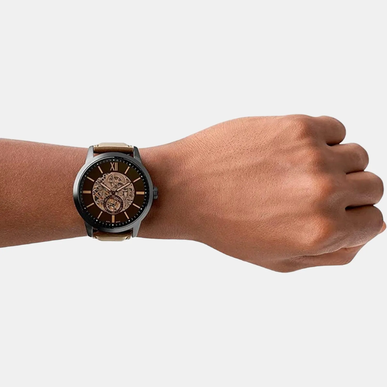 Townsman Men Automatic Brown Dial Analog Leather Watch ME3155
