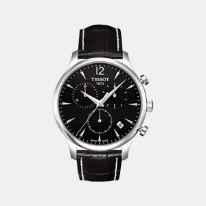 Tradition Men Leather Chronograph Watch T0636171605700