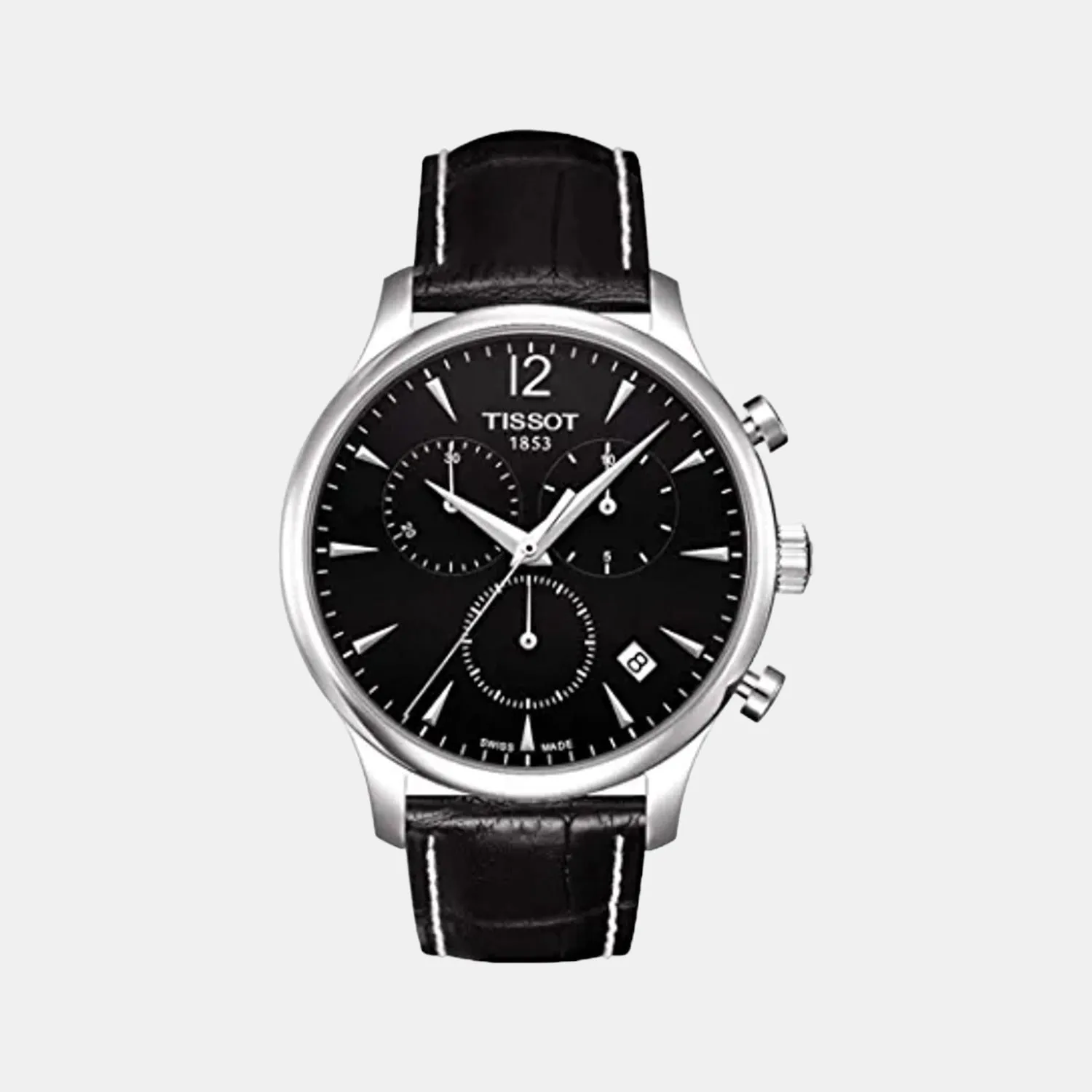 Tradition Men Leather Chronograph Watch T0636171605700