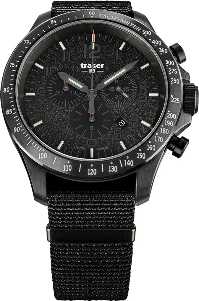 Traser H3 P67 Officer Pro Chrono Black Nato Watch