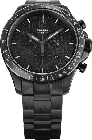 Traser H3 P67 Officer Pro Chrono Black PVD Bracelet Watch