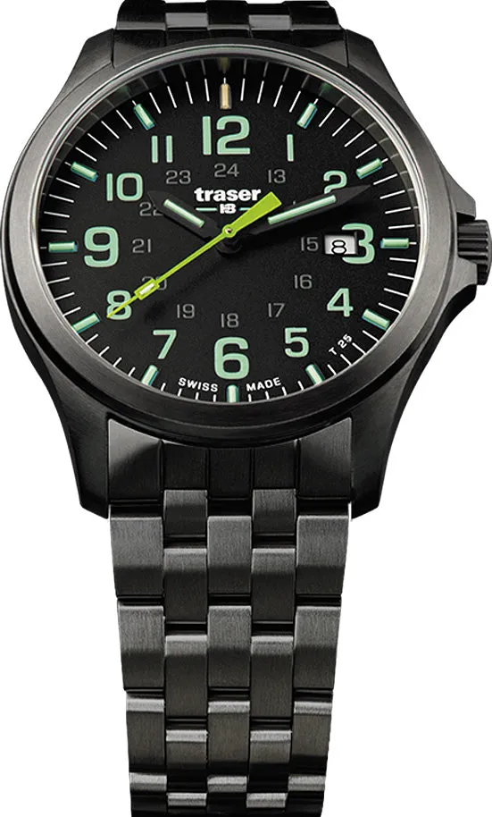 Traser H3 P67 Officer Pro GunMetal Black/Lime Watch