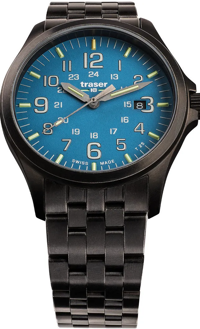 Traser H3 P67 Officer Pro GunMetal Sky Blue Watch