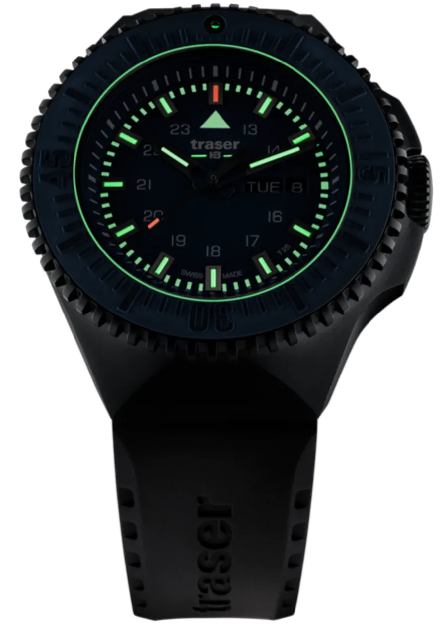 Traser H3 P69 Black Stealth Green Nato Watch
