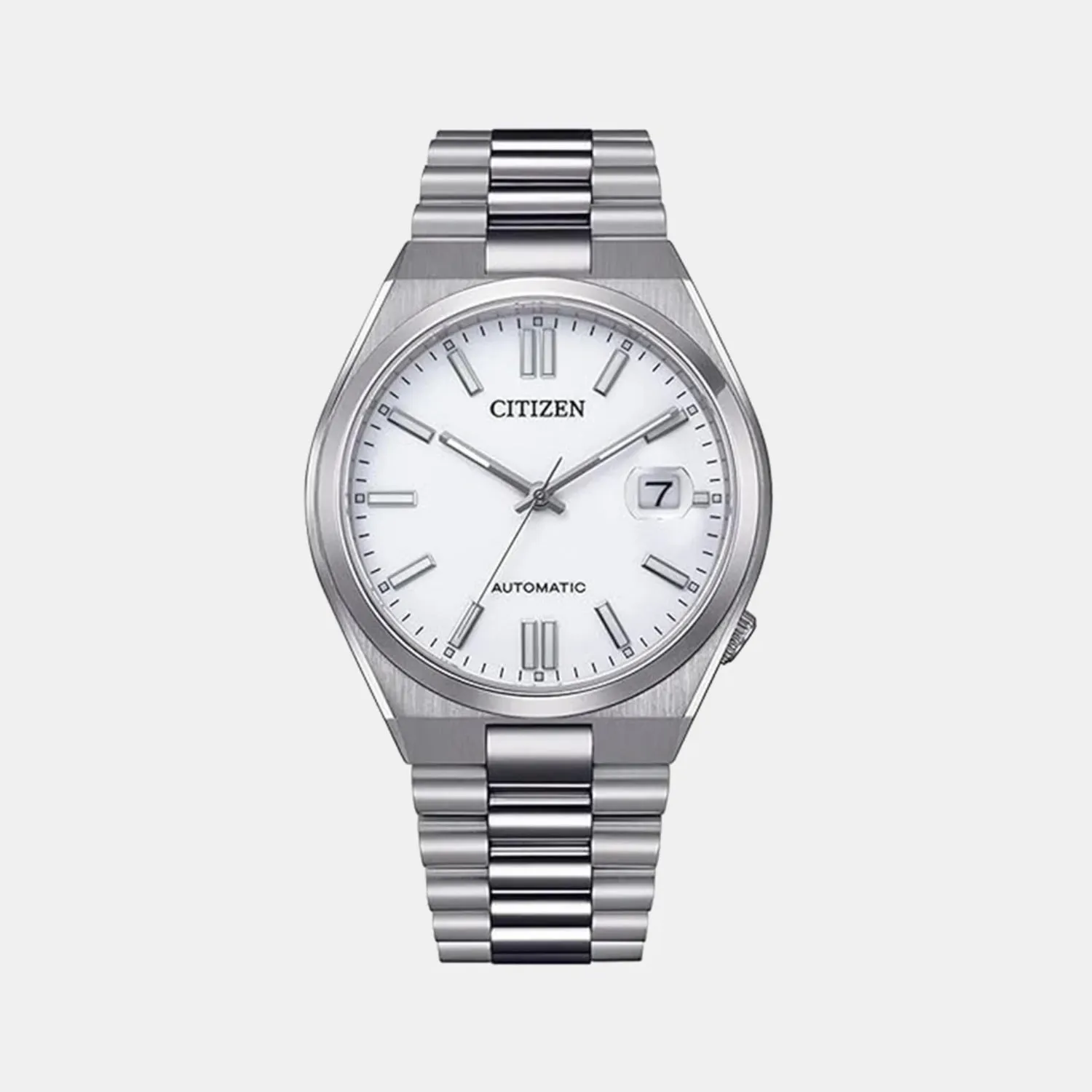 Tsuyosa Collection Men Automatic White Dial Analog Stainless Steel Watch NJ0150-81A
