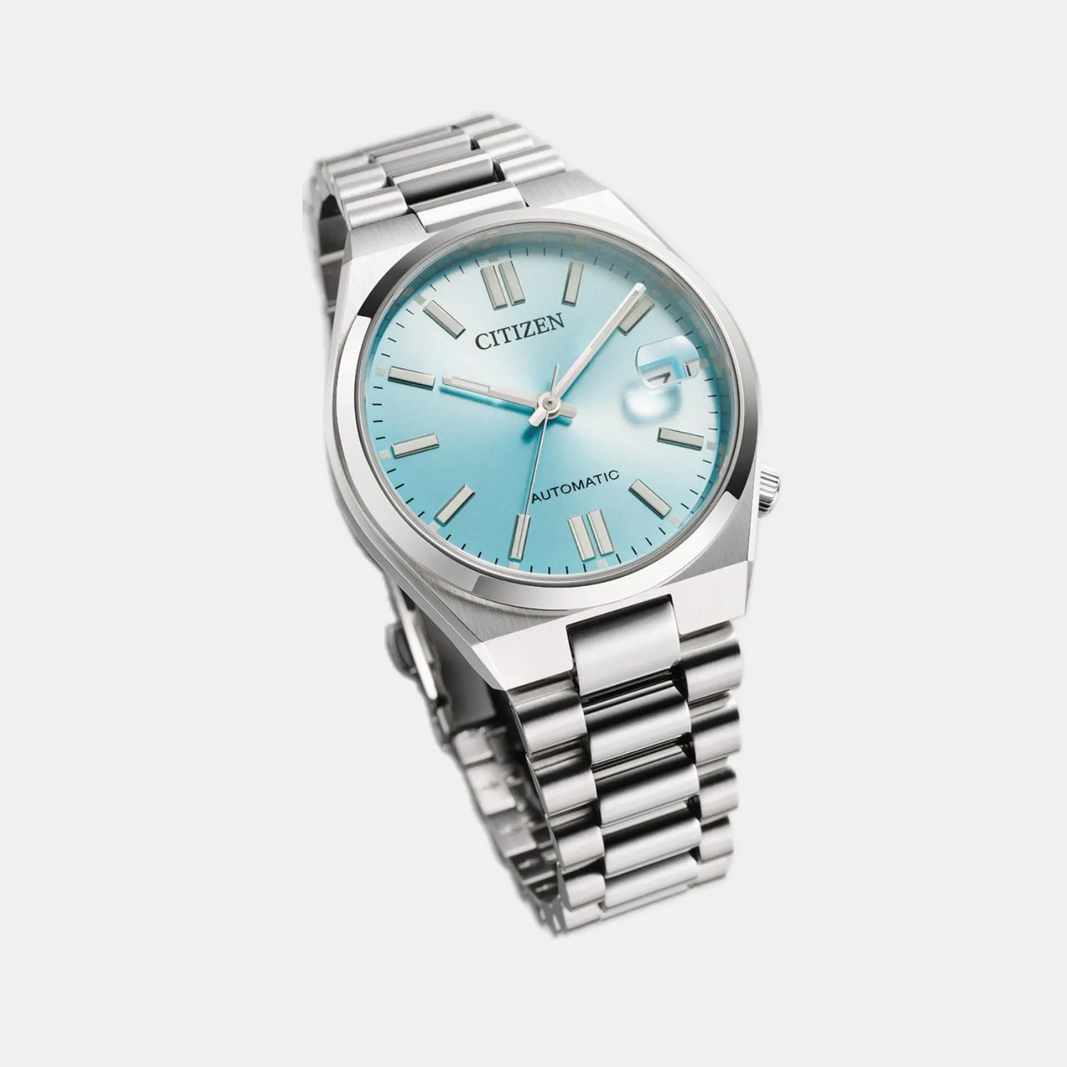 Tsuyosa Unisex Automatic Ice Blue Dial Analog Stainless Steel Watch NJ0200-50L