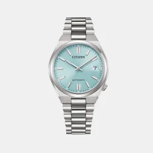 Tsuyosa Unisex Automatic Ice Blue Dial Analog Stainless Steel Watch NJ0200-50L