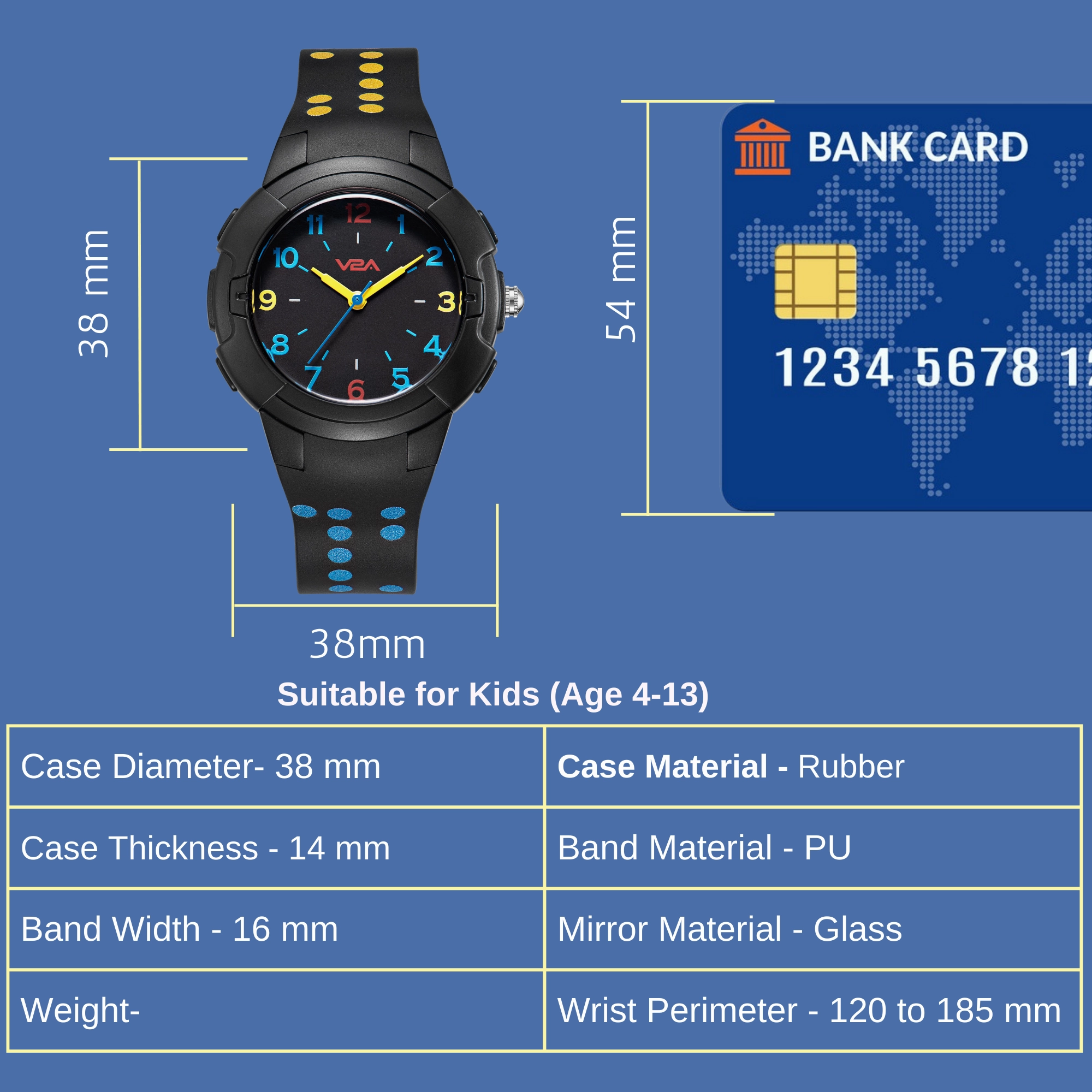 V2A Analog Cute Watch for Kids Unisex-Child Between 4 to 13 Years of Age 30 M Waterproof Watches for Kids