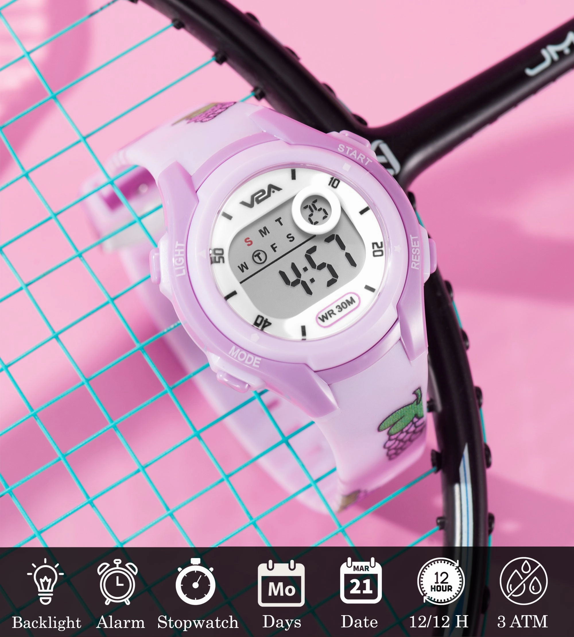 V2A Boys and Girls Kids Watch - Waterproof Watch, Gifts for Boys and Girls Age 5-13 for Multi-Functional 30 M Waterproof Digital Sports Watches for 3 4 5 6 7 Year Old Girls