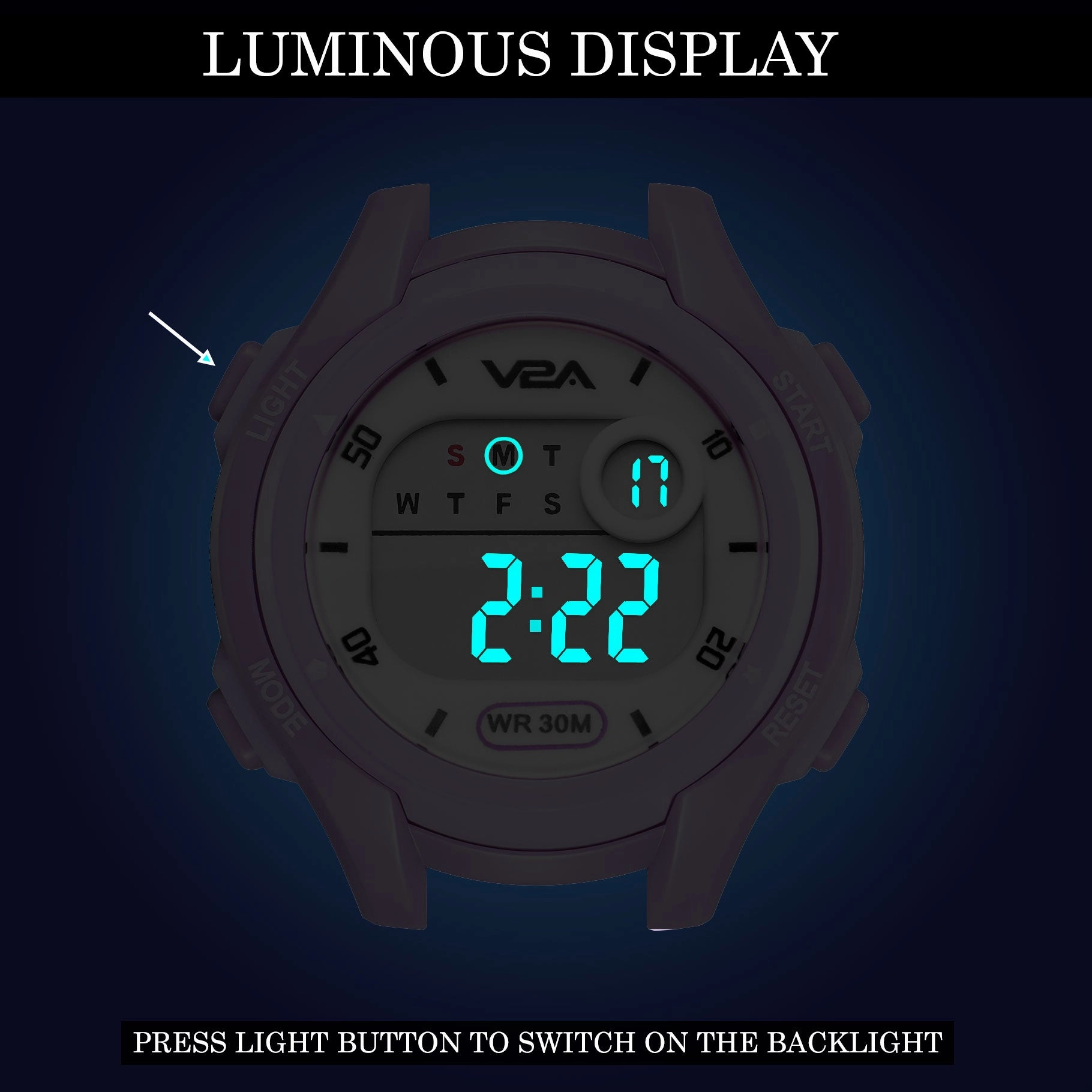 V2A Boys and Girls Kids Watch - Waterproof Watch, Gifts for Boys and Girls Age 5-13 for Multi-Functional 30 M Waterproof Digital Sports Watches for 3 4 5 6 7 Year Old Girls