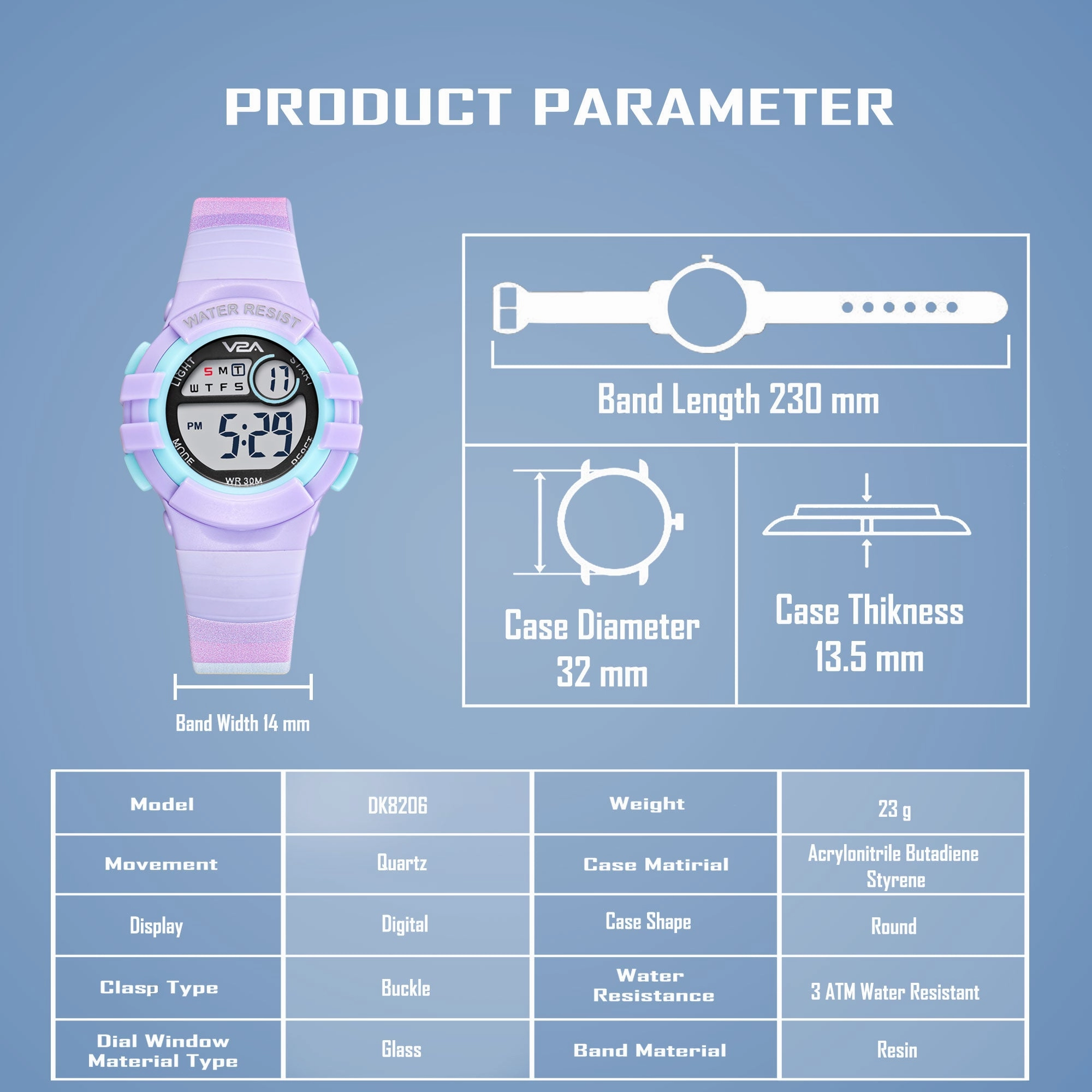 V2A Digital Watch Unisex-Child Kids Watch Between 3 to 10 Years of Age Multi-Functional 30 M Waterproof Digital Sports Watch for Kids | Digital Watch for Kids