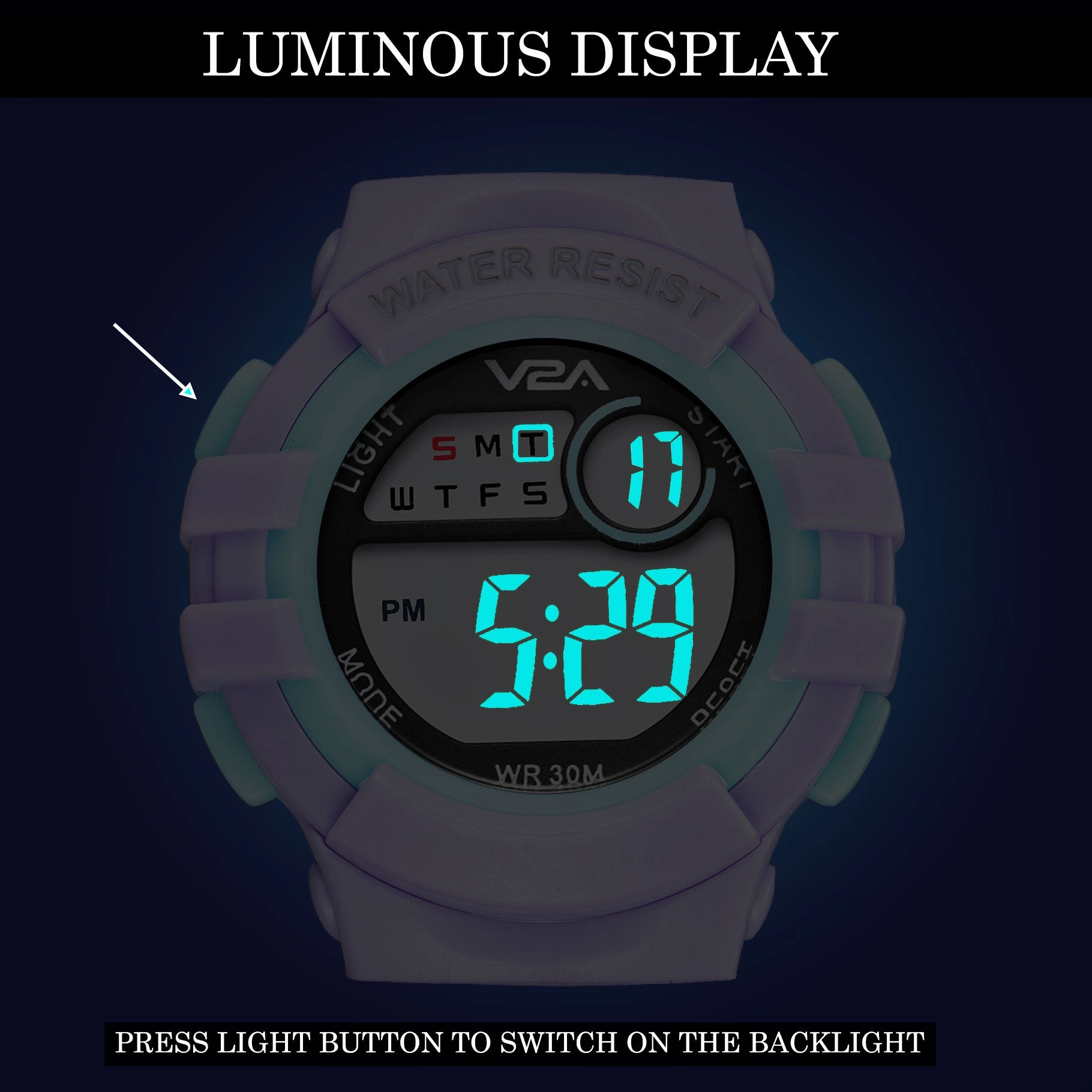 V2A Digital Watch Unisex-Child Kids Watch Between 3 to 10 Years of Age Multi-Functional 30 M Waterproof Digital Sports Watch for Kids | Digital Watch for Kids