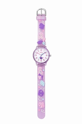 V2A Girls' Analog Watch ?Cute 3D Mermaid Design | Soft Multicolour Silicone Strap | 30M Water-Resistant | Quartz Movement | Fun & Educational Time Learning | Perfect Gift for Kids Aged 3?0