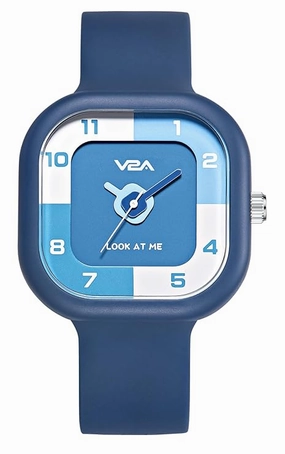 V2A Girls?Cute Analog Watch ?Soft silicone Band with Square Printed Dial | Waterproof Kids Watch for Ages 4?3 | Stylish Timepiece for Girls (30M Water Resistant)