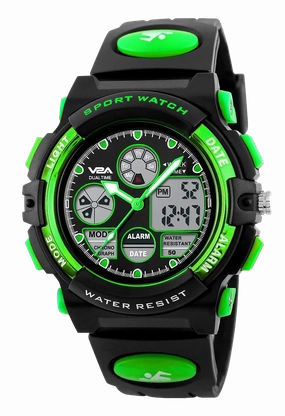 V2A Watch for Boys Age 7 and above Analogue-Digital Shock Resistant Alarm Calender Water Proof Sports Watch for Boys Age 7 to 16 Years