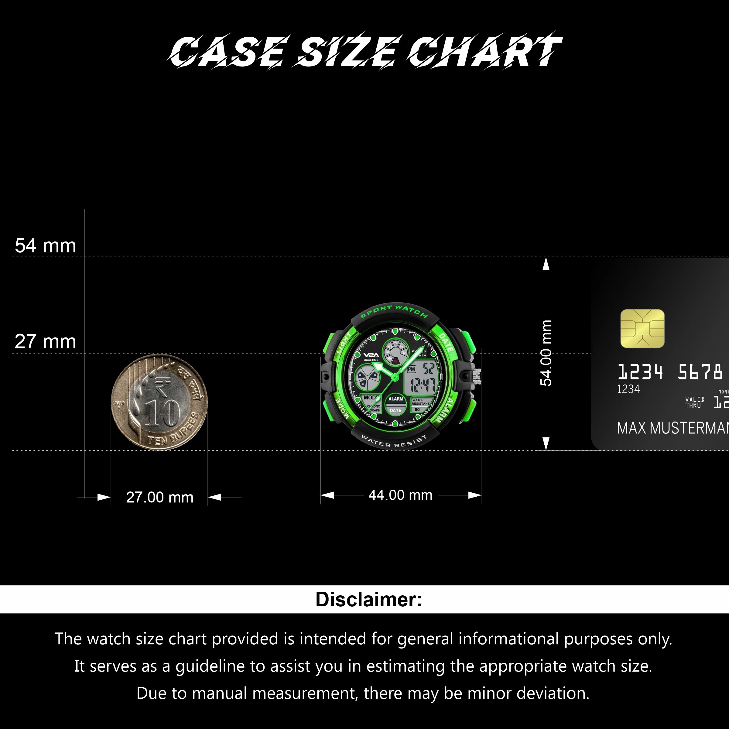 V2A Watch for Boys Age 7 and above Analogue-Digital Shock Resistant Alarm Calender Water Proof Sports Watch for Boys Age 7 to 16 Years