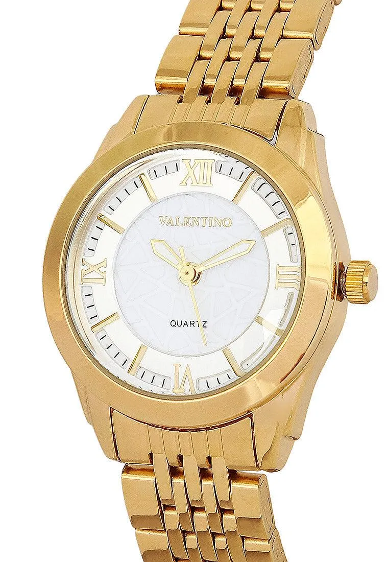 Valentino 20122320-WHT WHT DIAL Gold Watch for Women