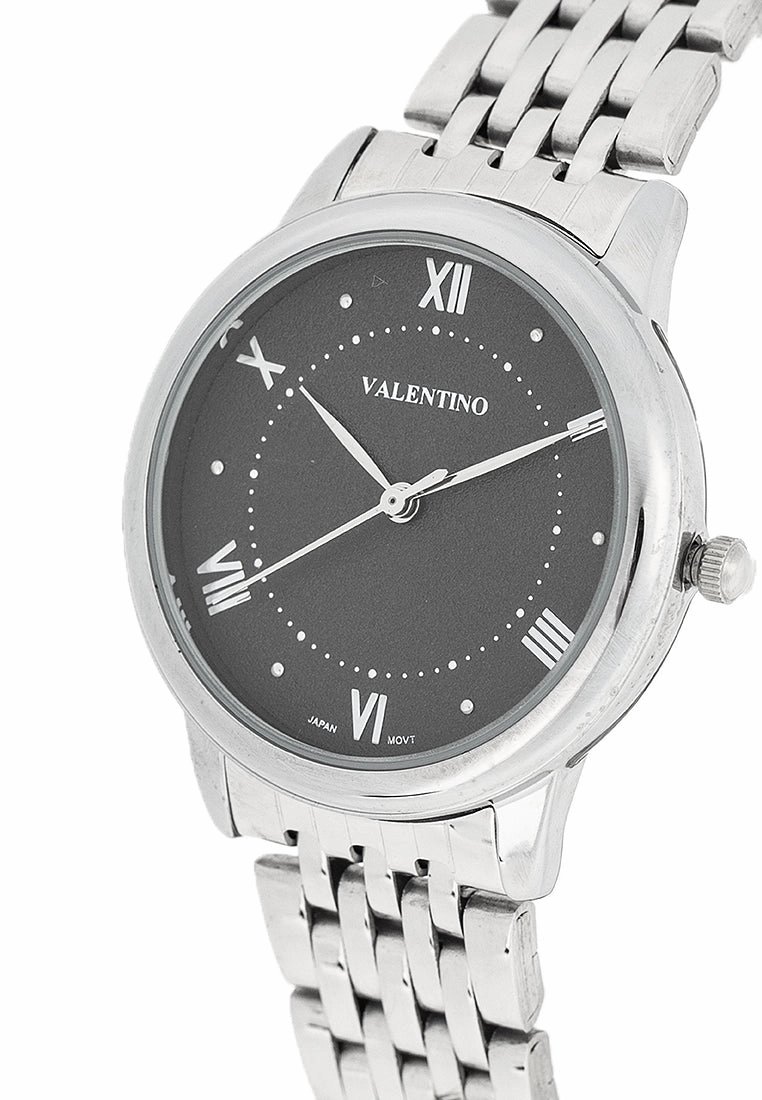 Valentino  20122447-BLACK DIAL Stainless Steel Strap Analog Watch for Women