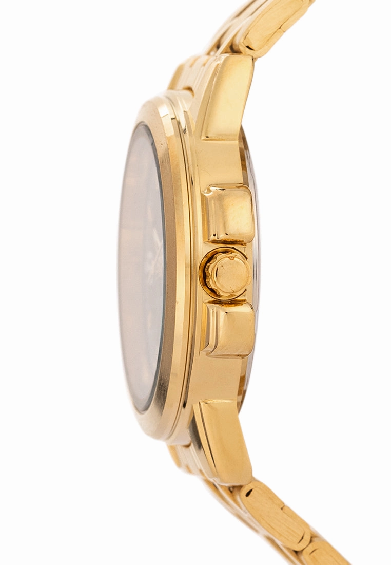 Valentino Stainless Steel Strap Analog Watch for Women 20121953-GOLD - BLACK DIAL