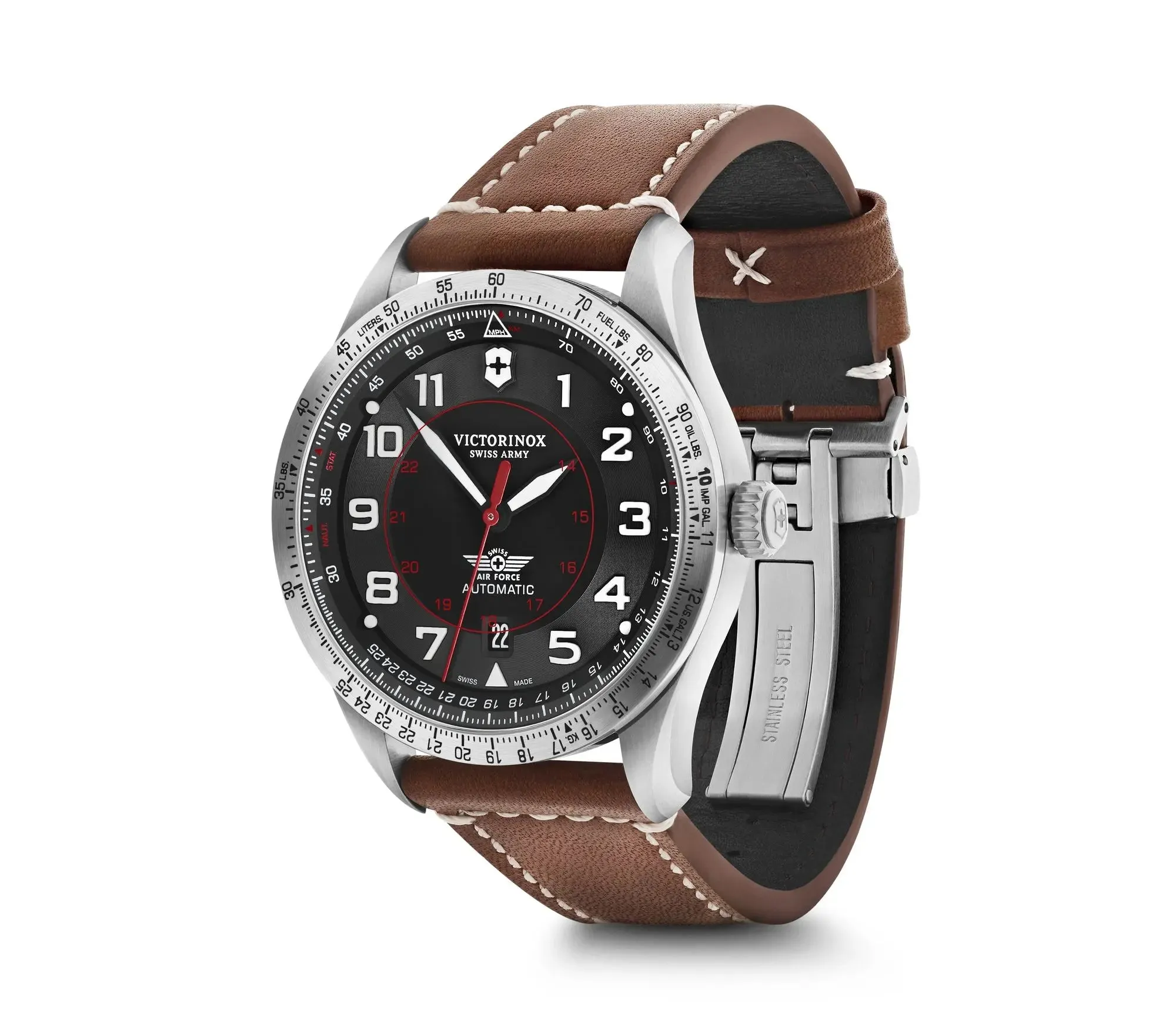 Victorinox Airboss Mechanical Black Dial Mens Watch 241973