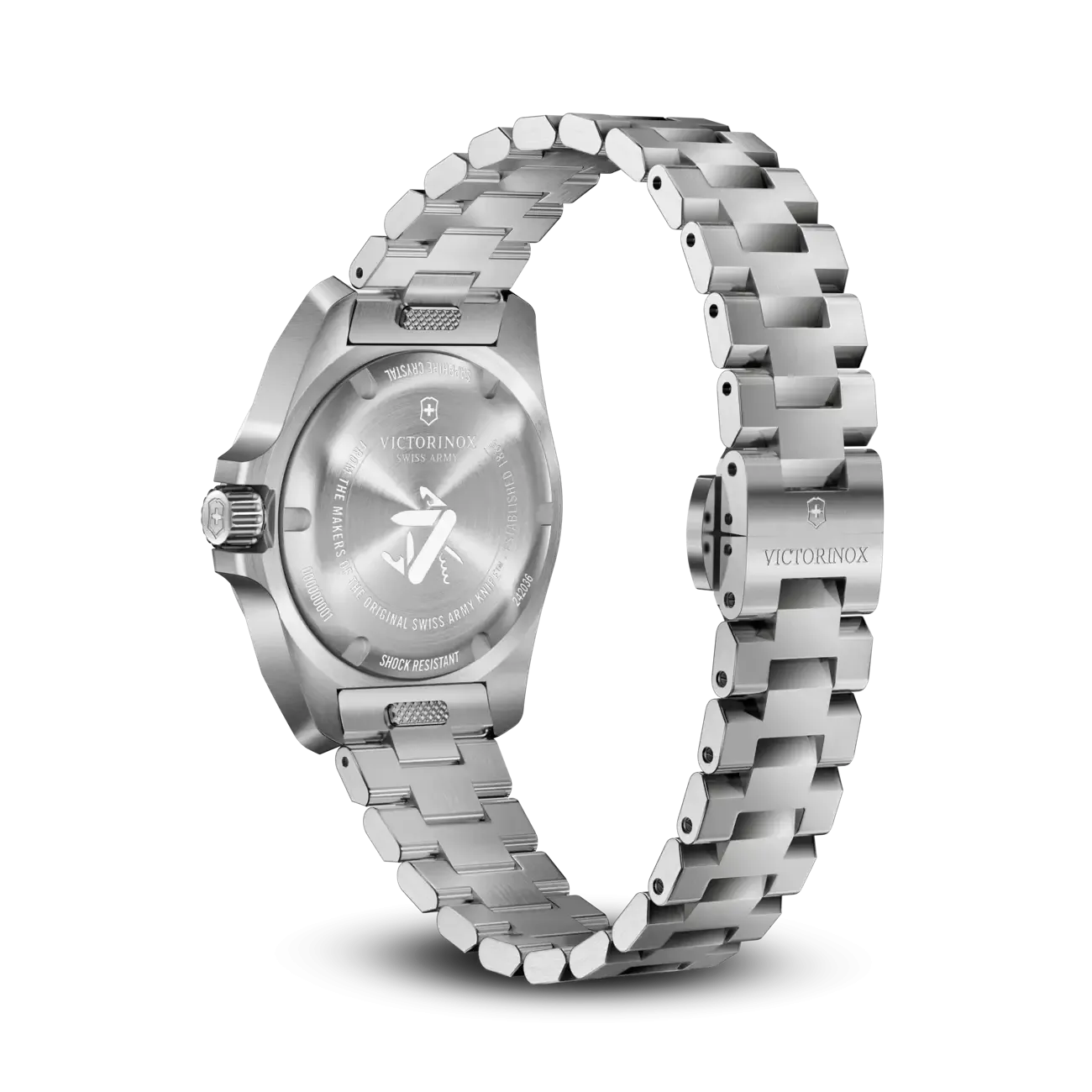 Victorinox I.N.O.X 32mm Stainless Steel Black Dial Watch 242036