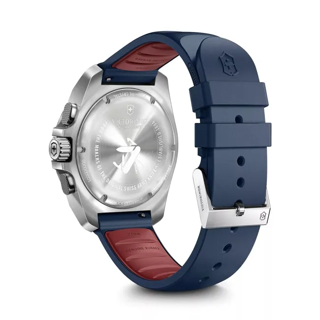 Victorinox Inox 43 Chrono Blue Dial Rubber Strap Watch 241984