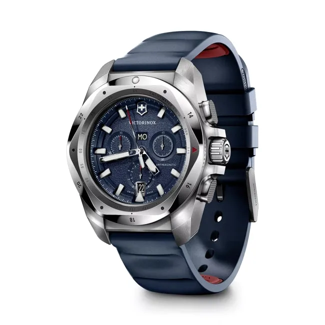 Victorinox Inox 43 Chrono Blue Dial Rubber Strap Watch 241984