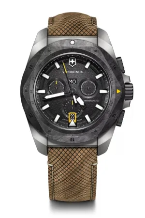 Victorinox Inox 43 Chrono Silver Case Black Dial Watch 241988.1