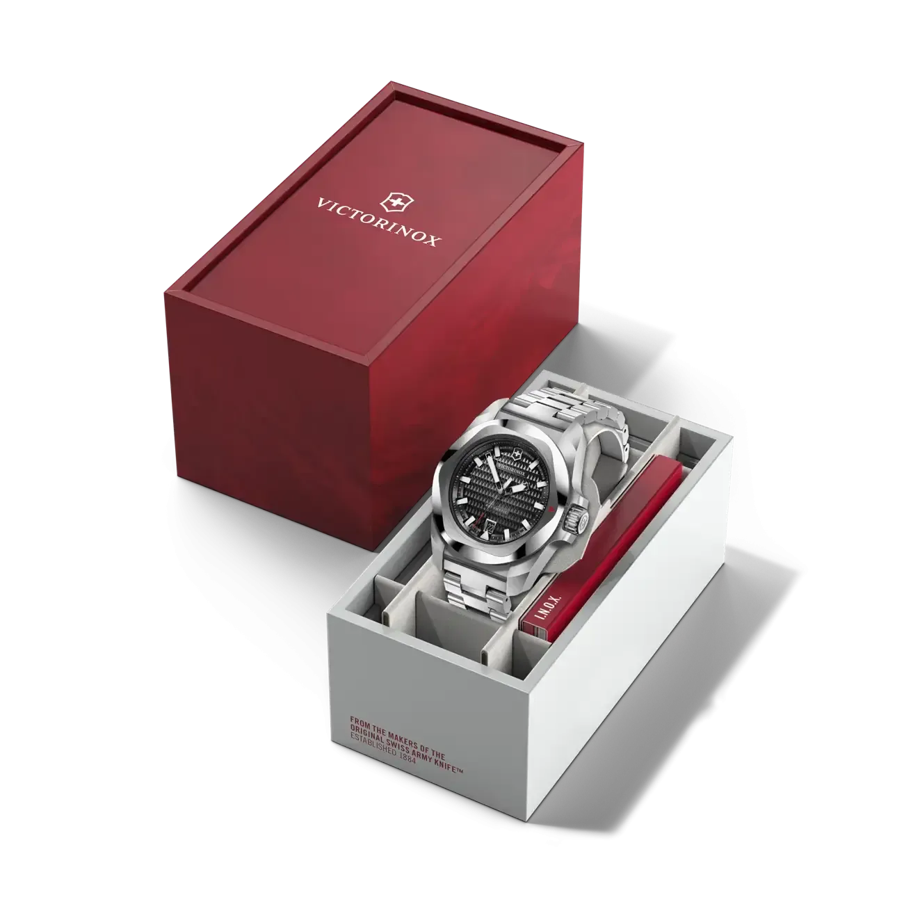 Victorinox I.N.O.X Automatic 41mm Stainless Steel Band Black Dial Watch 242019