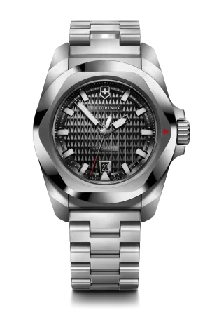 Victorinox I.N.O.X Automatic 41mm Stainless Steel Band Black Dial Watch 242019