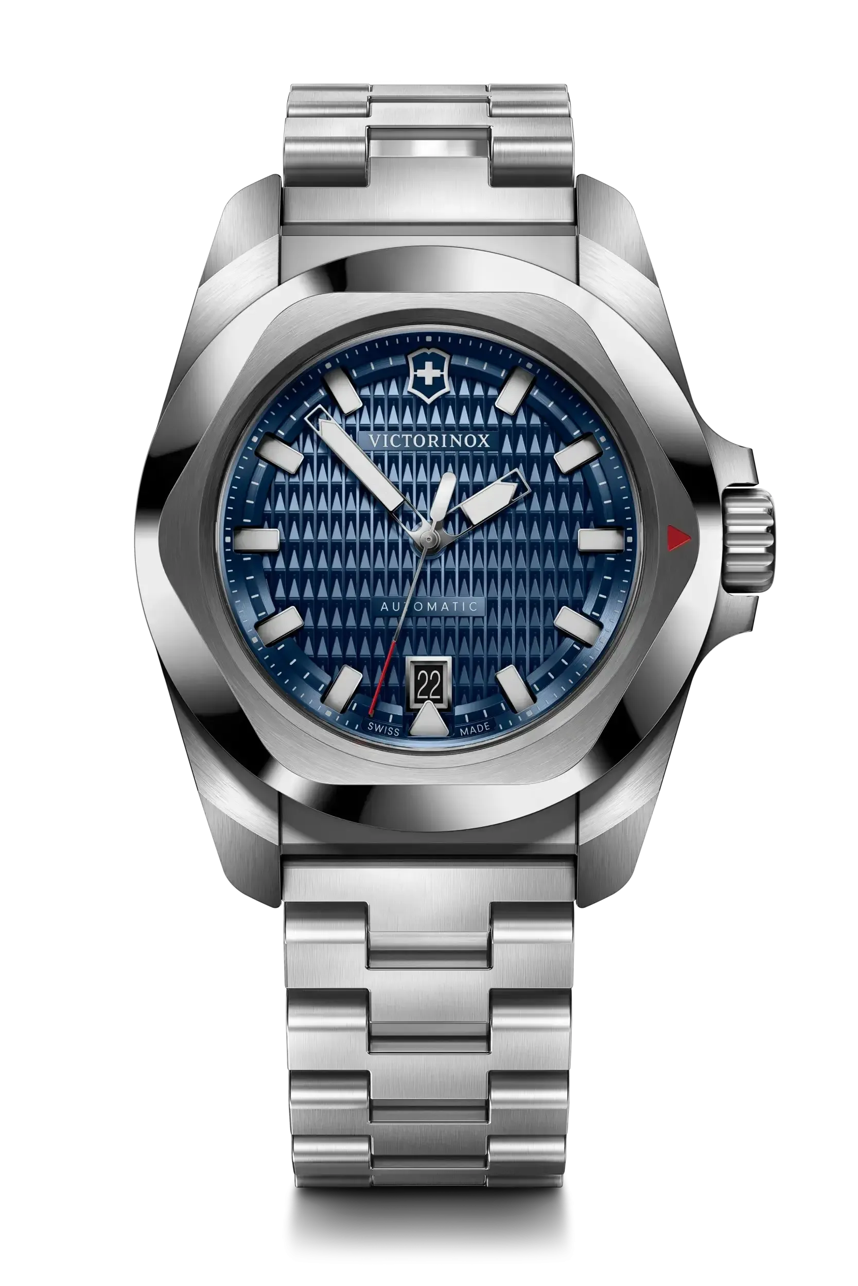 Victorinox I.N.O.X Automatic 41mm Stainless Steel Blue Black Dial Watch 242020