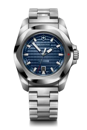 Victorinox I.N.O.X Automatic 41mm Stainless Steel Blue Black Dial Watch 242020
