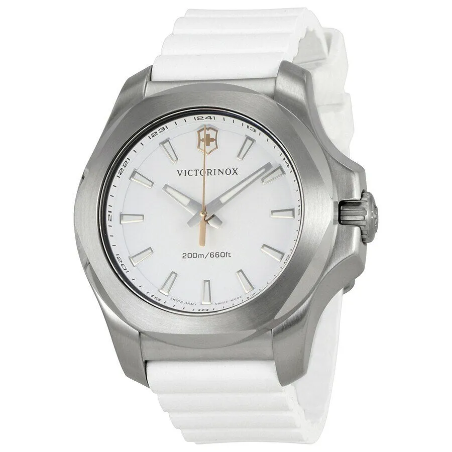 Victorinox I.N.O.X. V White Dial White Rubber Womens Watch