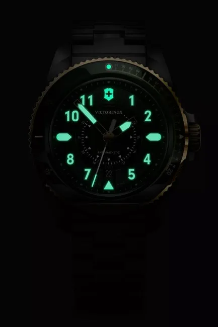 Victorinox Journey 1884 43mm Silver Stainless Steel Green Dial Watch 242012