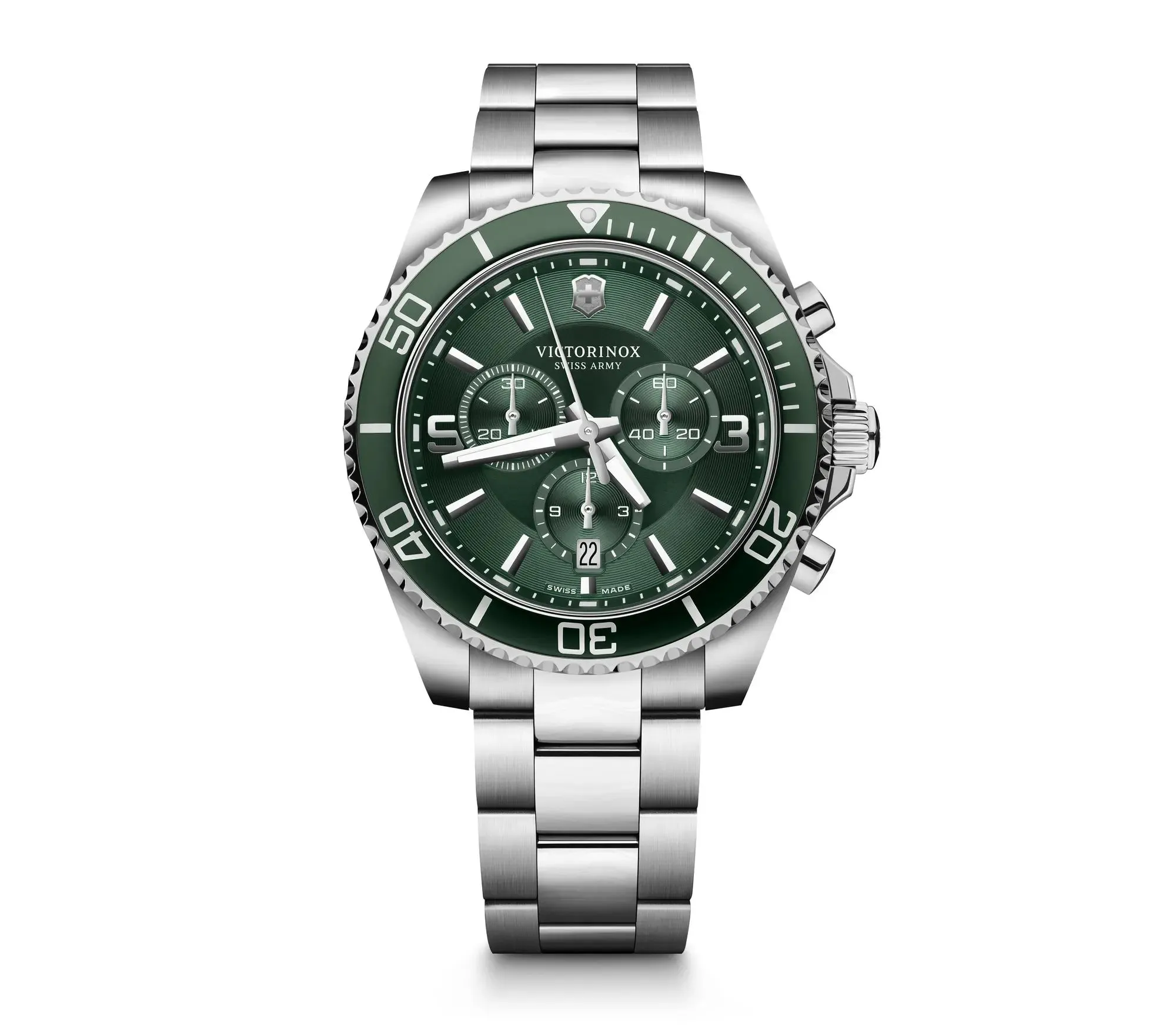 Victorinox Maverick Chronograph Green Dial Mens Watch 241946
