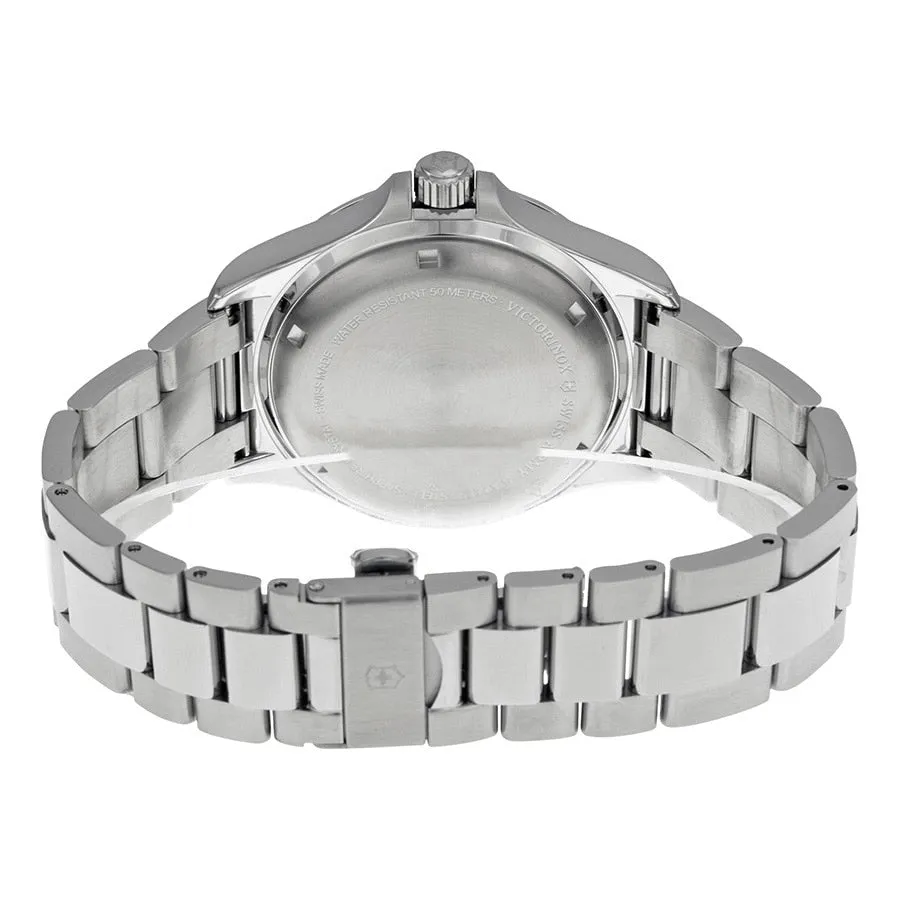 Victorinox Mens 241571 Night Vision Analog Display Swiss Quartz Silver Watch