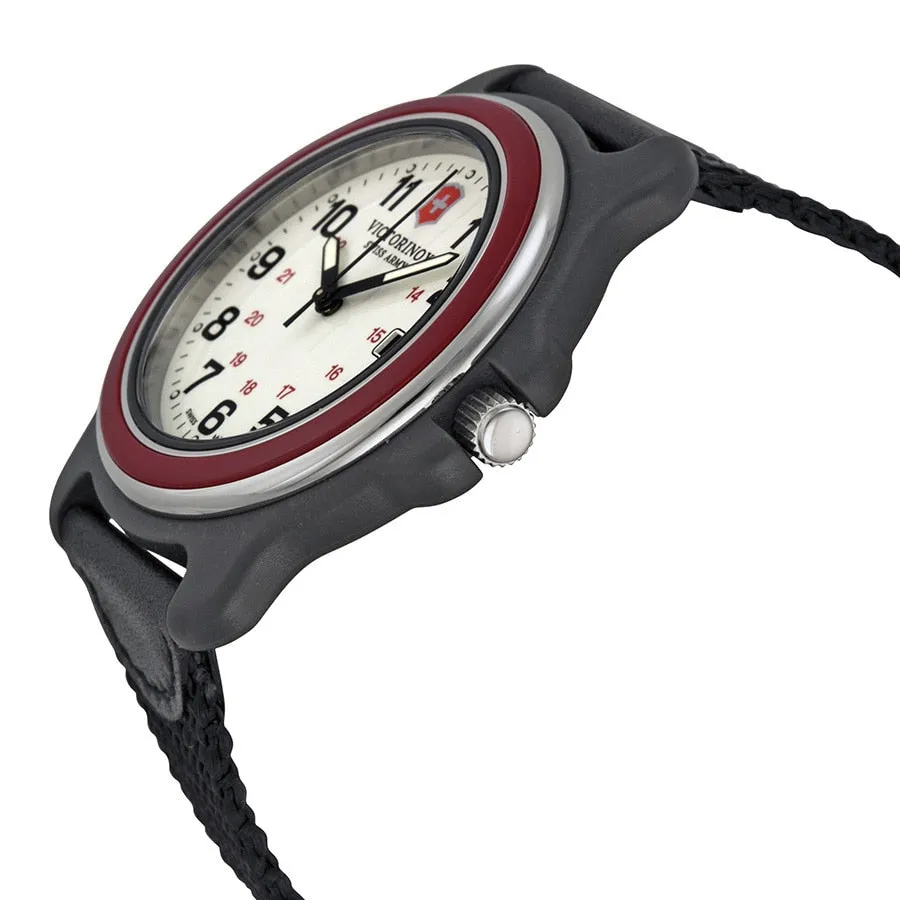 Victorinox Original Xl White Dial Black Nylon Strap Mens Watch